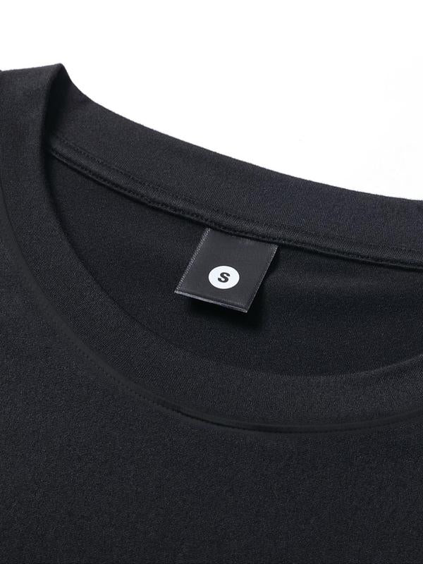 Men's Letter Print Round Neck Graphic Tee, Regular Fit Casual Crewneck Short Sleeve T-shirt, Men's T Shirts, T Shirts for Men,Â Streetwear Graphic Tees,Â Summer Graphic Tee for Men