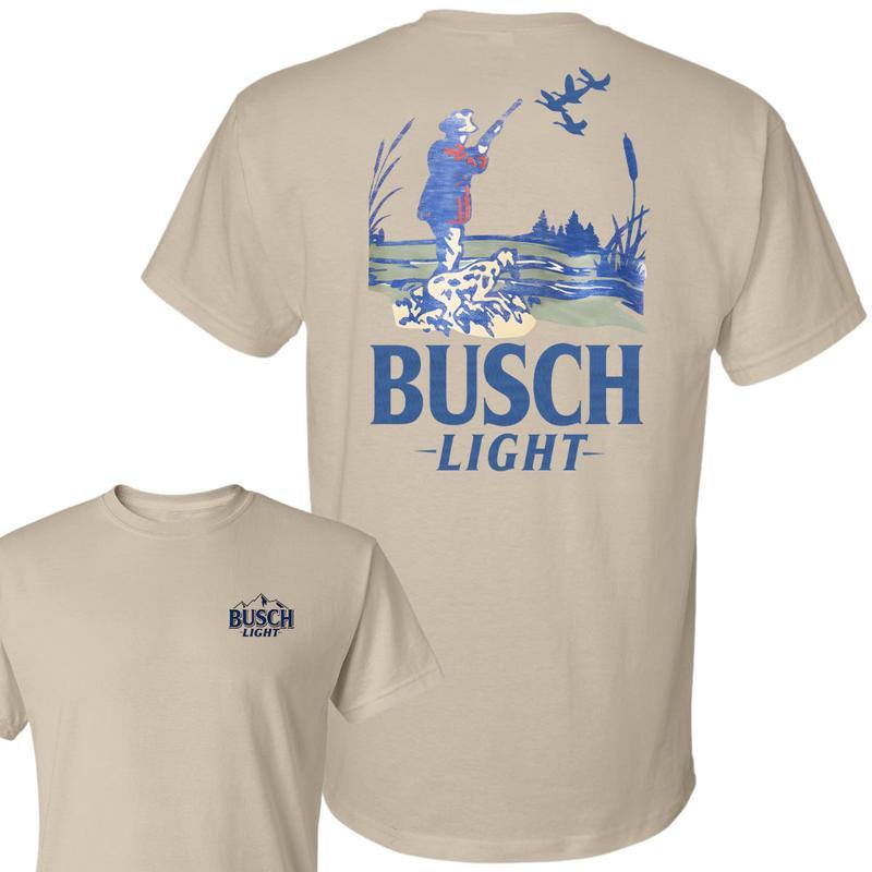 Busch Light -Beer- Busch Light Duck Hunt 2-sided T-shirt, Casual Graphic Round Neck T-shirt for Summer, Fashion Top for Daily Wear, T shirt For Men An