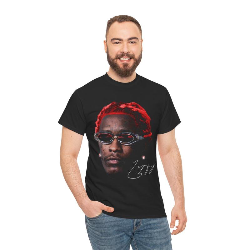 Thugger Rap Tee Concert Merch Free Slime Season Red Rare Hip Hop Graphic Print Casual Classic Cotton Menswear Retro Top Vintage Comfy Day Tshirt Streetwear Hiphop Hard