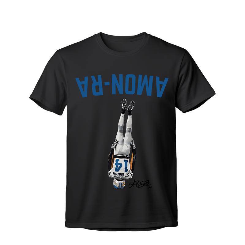 AmonRa St Brown Detroit Headstand Shirt, Lions Fan Gift, Funny Detroit Football Shirt
