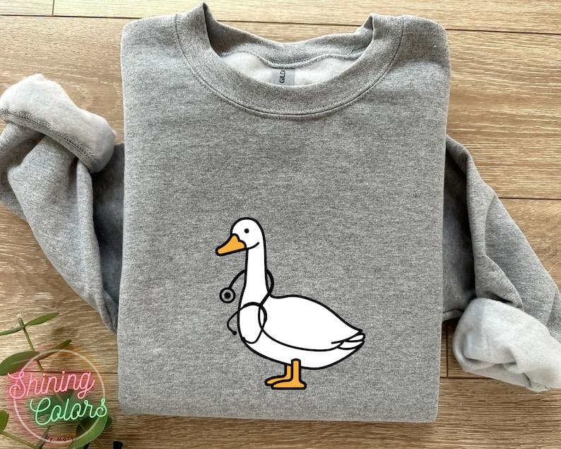Nurse Silly Goose Sweatshirt, Doctor Goose Sweatshirt, Gift For Her, Silly Goose University Sweatshirt, Funny Duck Hoodie, Goose Sweatshirt