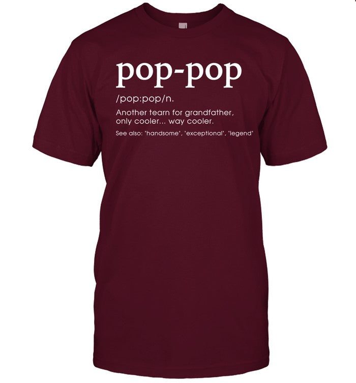 Mens Funny pop-pop for cool grandpa for father's day T-Shirt