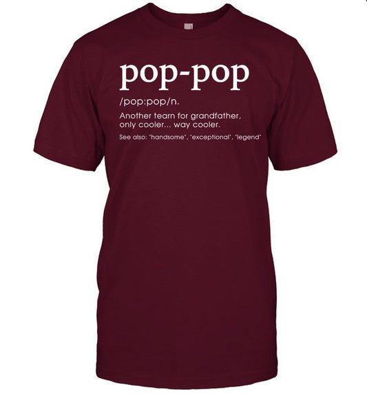 Mens Funny pop-pop for cool grandpa for father's day T-Shirt