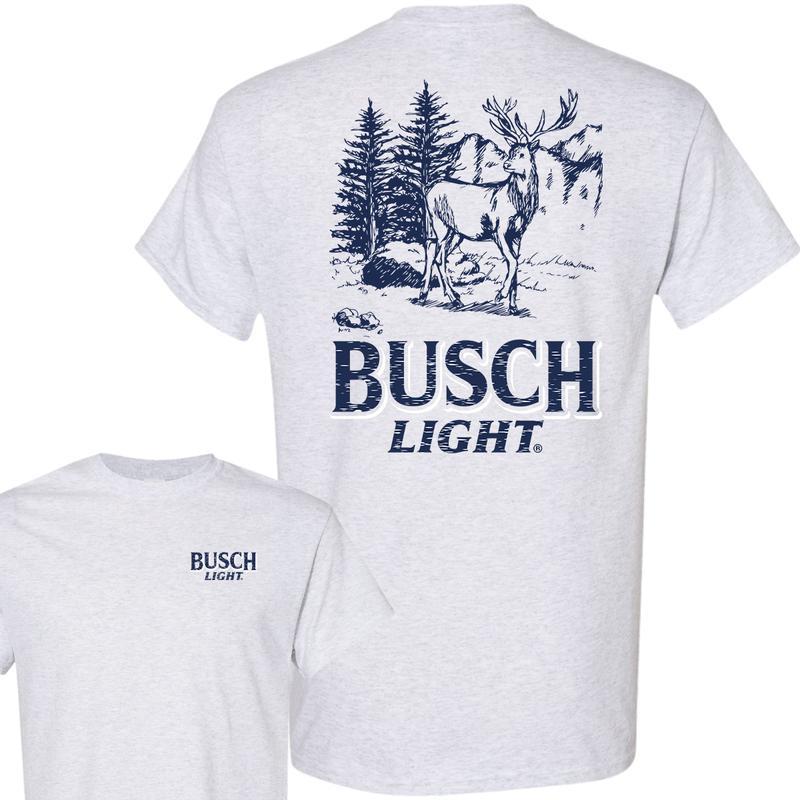 Busch Light, Beer, Busch Light Deers Hunting in The Forest T-Shirt, Summer T-Shirt, Unisex T-Shirt, Crewneck Shortsleeve Tshirt