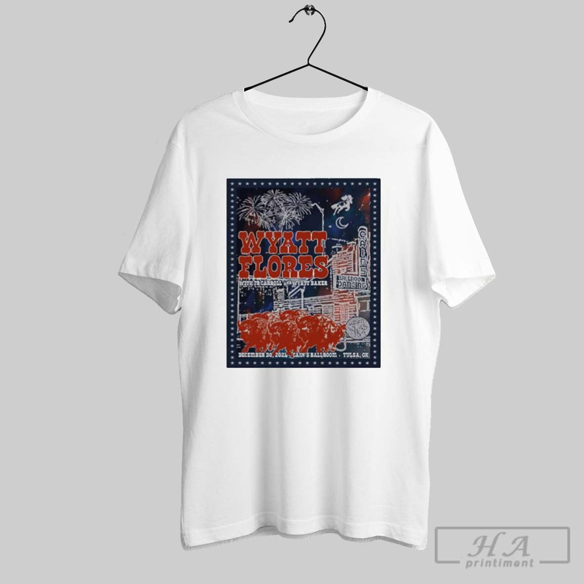 Poster Wyatt Flores Tulsa Ok Tour 12 30 2024 Shirt