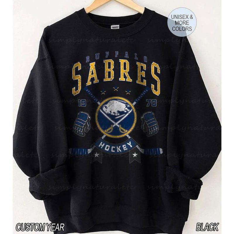 Buffalo Sweatshirt Crewneck, Vintage Sabres shirt, Buffalo Hockeys' Fan shirt, Hockeys' Tee, Sabres Sweatshirt