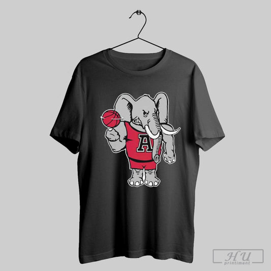Roll Tide Willie Wearing 1978 Vintage Alabama Crimson Tide Basketball Mascot T Shirt