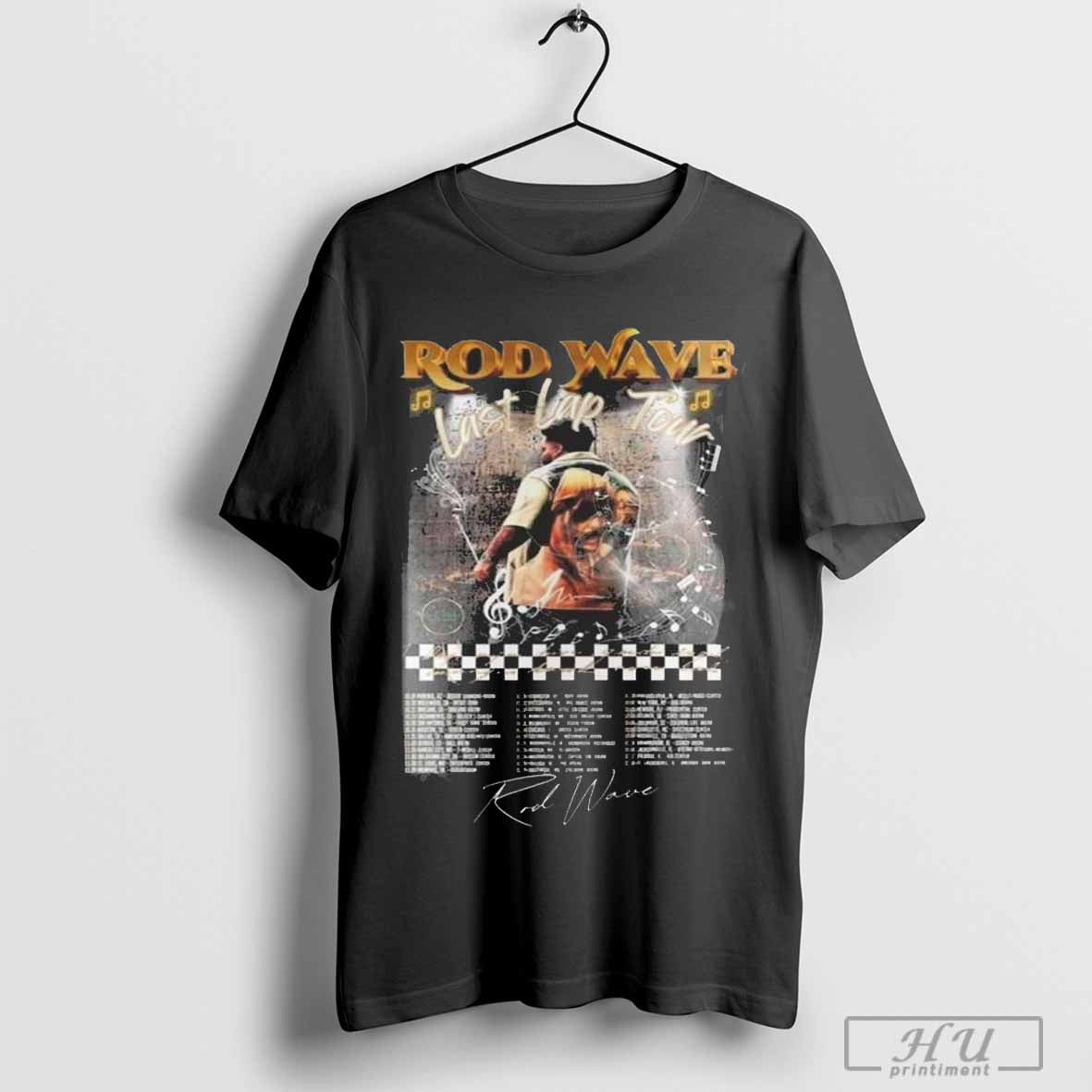 Rod Wave Celebrating The Last Lap Tour Memories Signature Performance Schedule Shirt