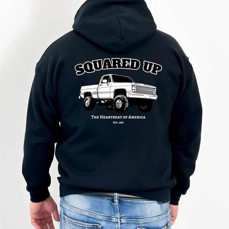 80s Chevy Silverado Hoodie For Him | Square Body Fan Hoodie, It's Cool To Be Square Hoodie, Bright Colors, Find Your Signature Look, Menswear Unisex