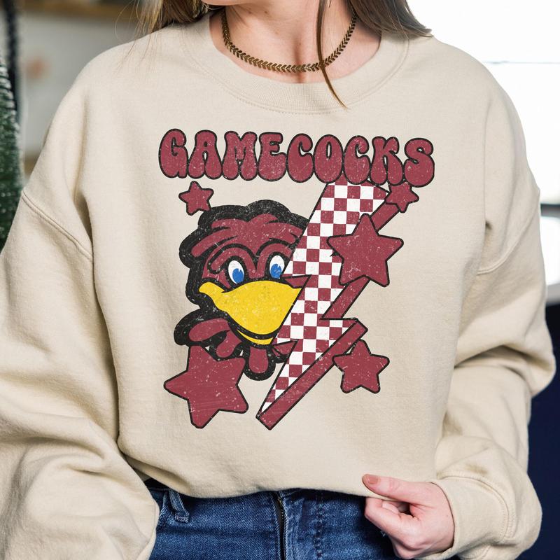 South Carolina Gamecocks Vintage Football NCAA Sweatshirt, University of South Carolina Vintage Sweatshirt, Unisex Vintage Sweatshirt NCAA, Classic Sp