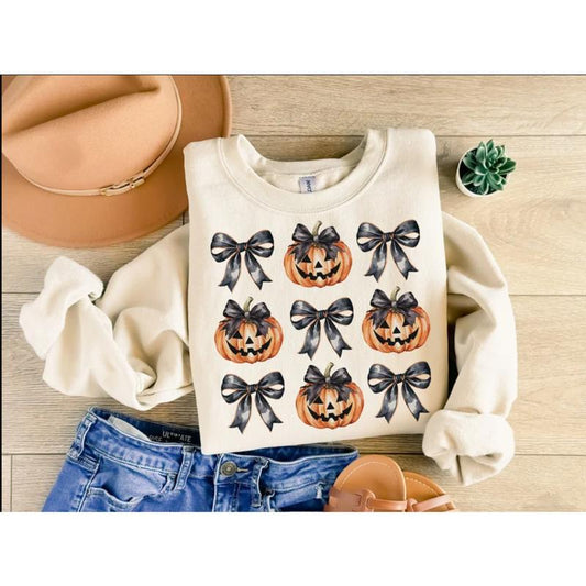 Halloween Pumpkin Shirt, Coquette Bow Halloween Shirt, Spooky Season Shirt, Halloween Shirt, Pumpkin Shirt, Unisex T-Shirt, Sweatshirt, Hoodie, Gift f