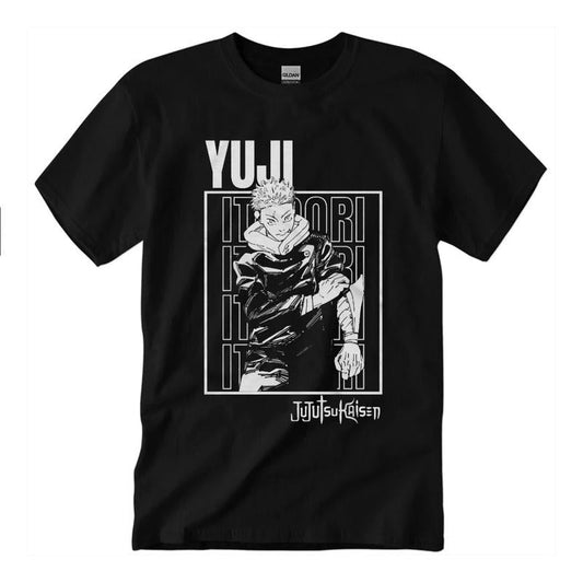 Yuji Itadori Jujutsu Kaisen T-Shirt Vintage Streetwear Anime Fans T-Shirt Unisex Classic Collar