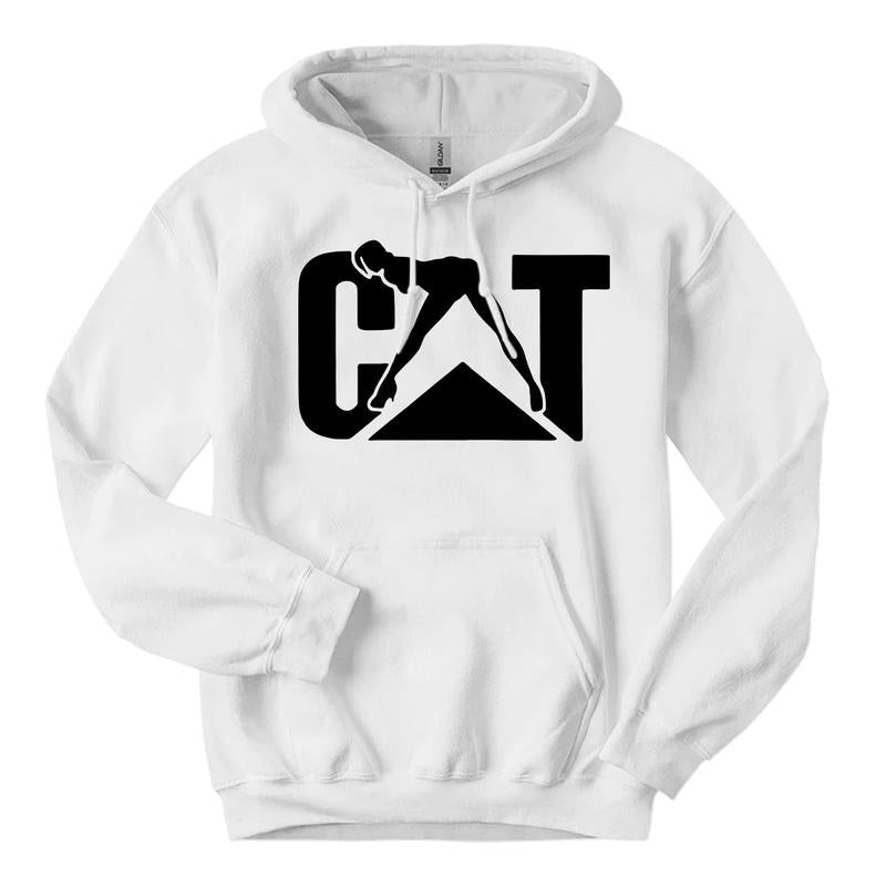 Cat With Woman Hoodie Unisex Classic Fabric