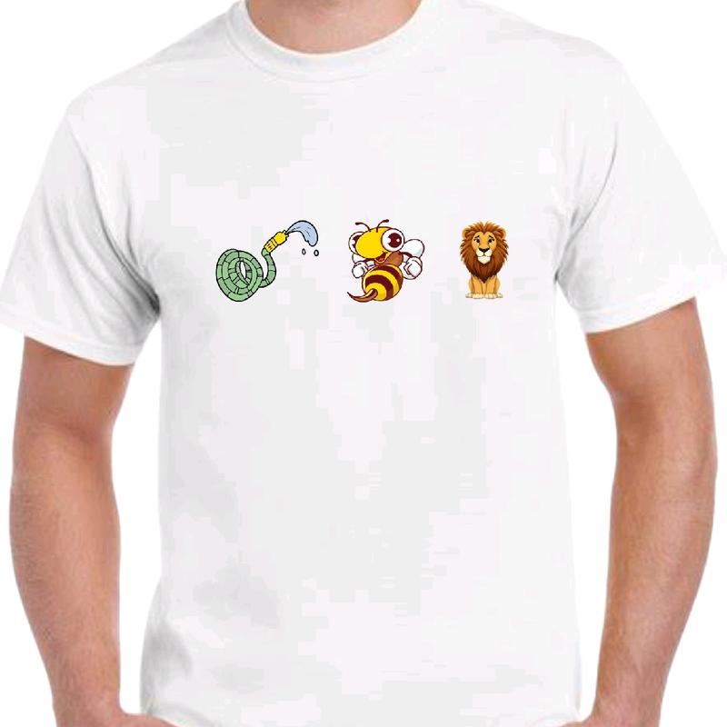 Hose, Bee, Lion T-Shirt - Witty and Distinctive - Top, Menswear Casual men funny. t shirt