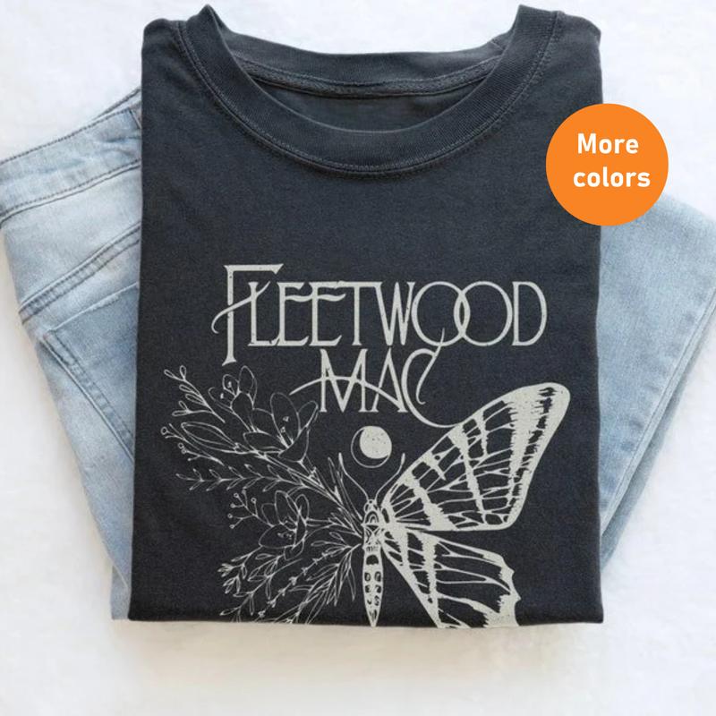 Fleetwood Mac Retro Tee Ã¢â‚¬â€œ Perfect for Fans, Music Tour Style, Gift for Woman, Crew Neck, Trending T-shirt