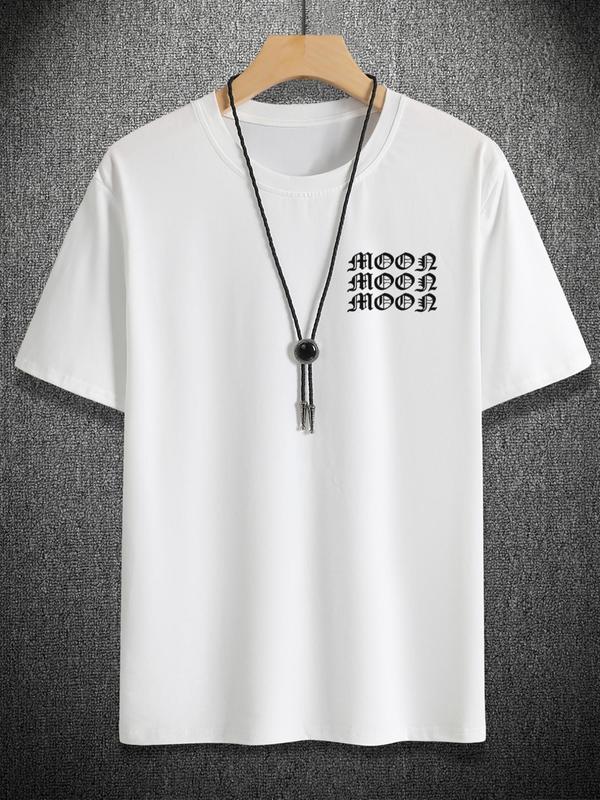 Men's Thin Letter & Graphic Round Neck Tee, Fashion Casual Vintage Regular FitÂ Vintage Sculpture Print Short Sleeve T-Shirt, Streetwear, Graphic Tees,Â Men Clothes for Summer