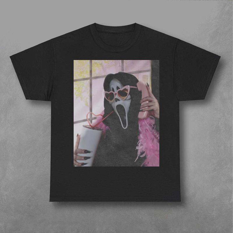 No You Hang Up Shirt, Ghostface Shirt, Boo Sweatshirt, Ghost Valentine Tee, Scream Movie Tshirt, Movie Graphic Shirt Classic Fabric
