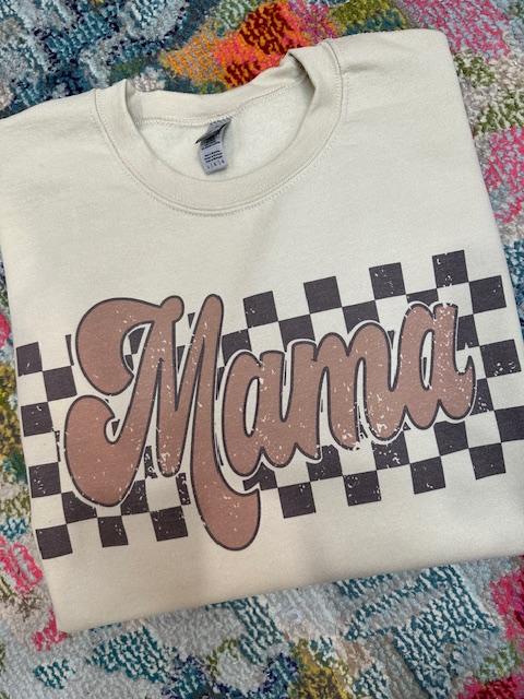 Vintage Retro Mama Sweatshirt for Women - Fabric