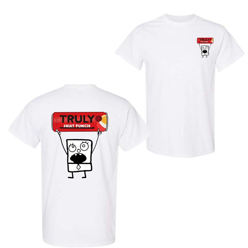 Truly Doodlebob T-shirt, Doodlebob Shirt, Truly Shirt, Double Sided Graphic Printed Unisex Classic Comfort Cotton T-Shirts for Men and for Women