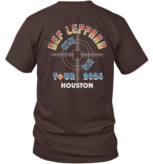 Def Leppard Houston TX 2024 Tour T Shirt