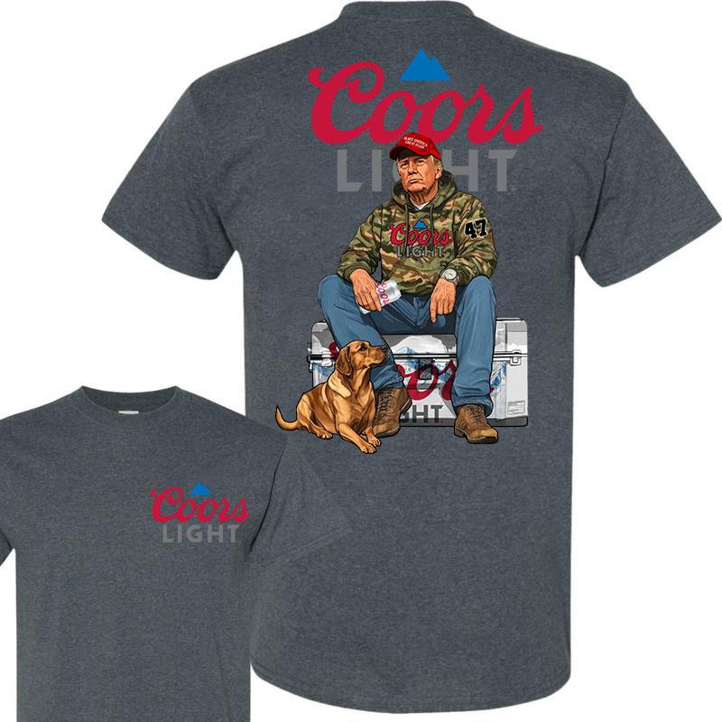 Coors Light Trump Hunting Camo Unisex shirt, Trump won 47th president Election 2024 shirt, Coors Light  Light Fuel Hand Drill Dog Hunt Tee, Trump With