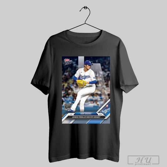 Roki Sasaki Japanese Fireballer Signs With Los Angeles Dodgers 1 17 2025 International Fa Signing Poster T Shirt