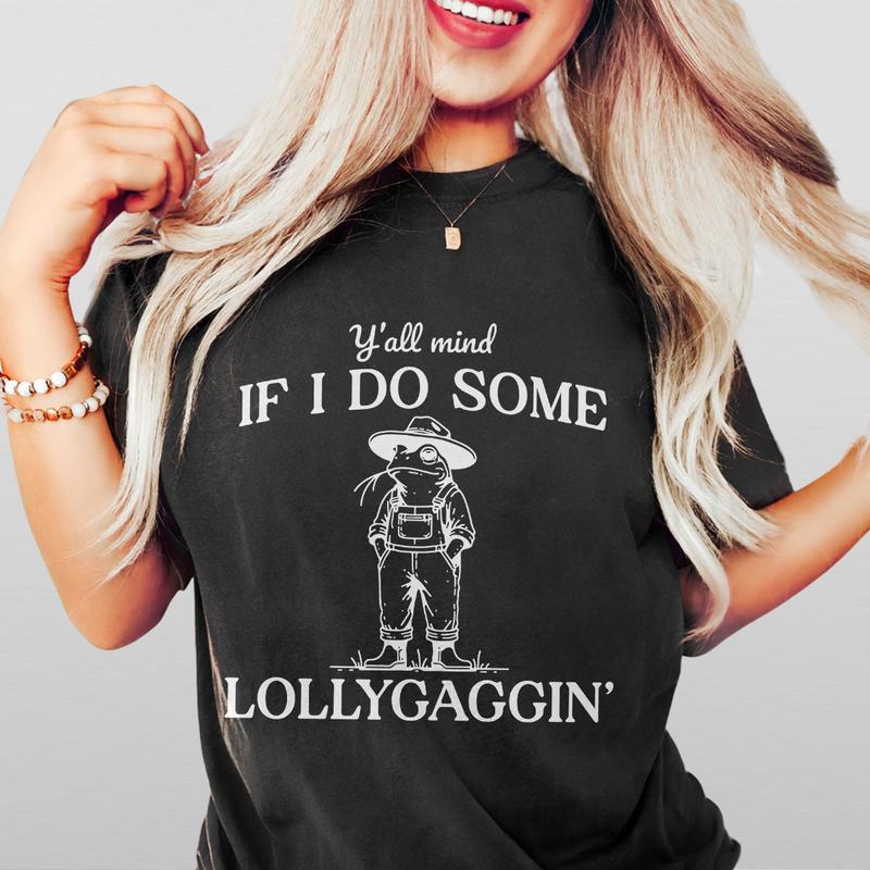 Y'all Mind If I Do Some Shirt, Funny Shirt For Women, Frog Shirt, Frog Lover Tee, Cowboy Frog Shirt, Funny Western Shirt, Frog T-shirt, Women's Tops, 90s Graphic Shirt, Funny Cowgirl Shirt, Gift For Her, Frog Meme Tee