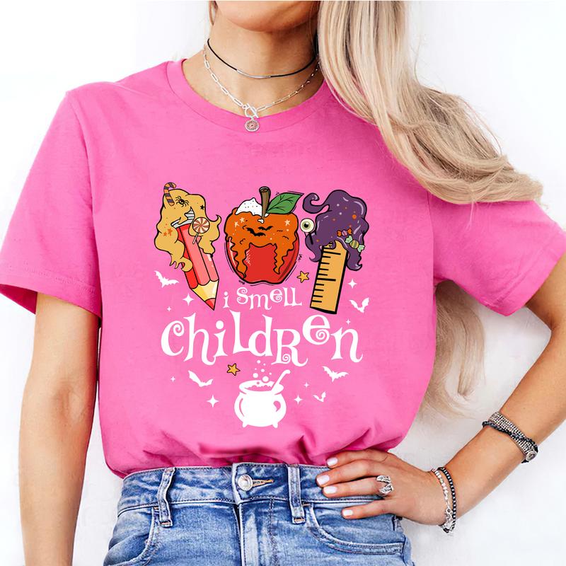 I Smell Children Halloween Teacher Shirt, Funny Teacher Shirt, Fall Teacher Shirt, Witchy Teacher Shirt, Trick Or Teach, Spooky Teacher