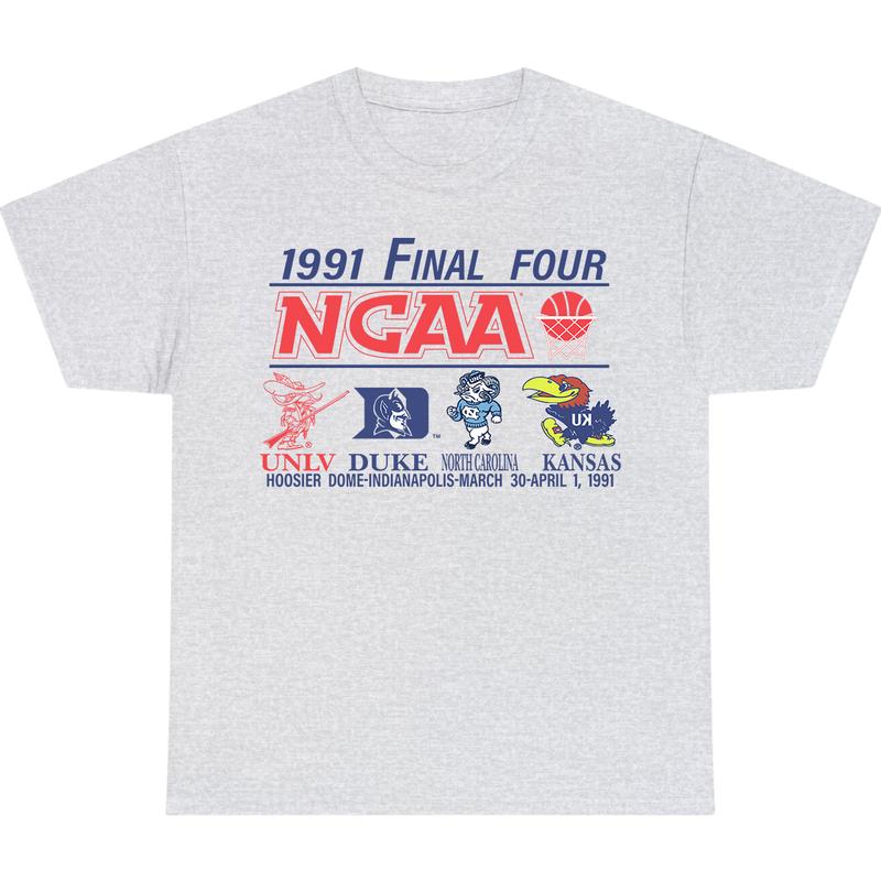 Duke Univ Unc Kansas 1991 Final Four NCAA T-Shirt, Full Color T-Shirt, Unisex T-Shirt, For Men, For Women billabongshirts