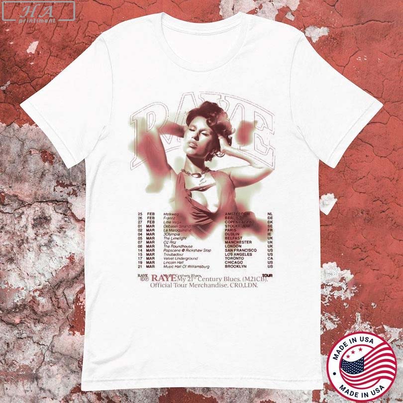 Raye My 21ST Century Blues M21CB Album Tour T-shirts