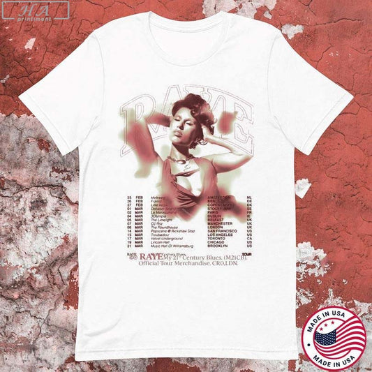 Raye My 21ST Century Blues M21CB Album Tour T-shirts