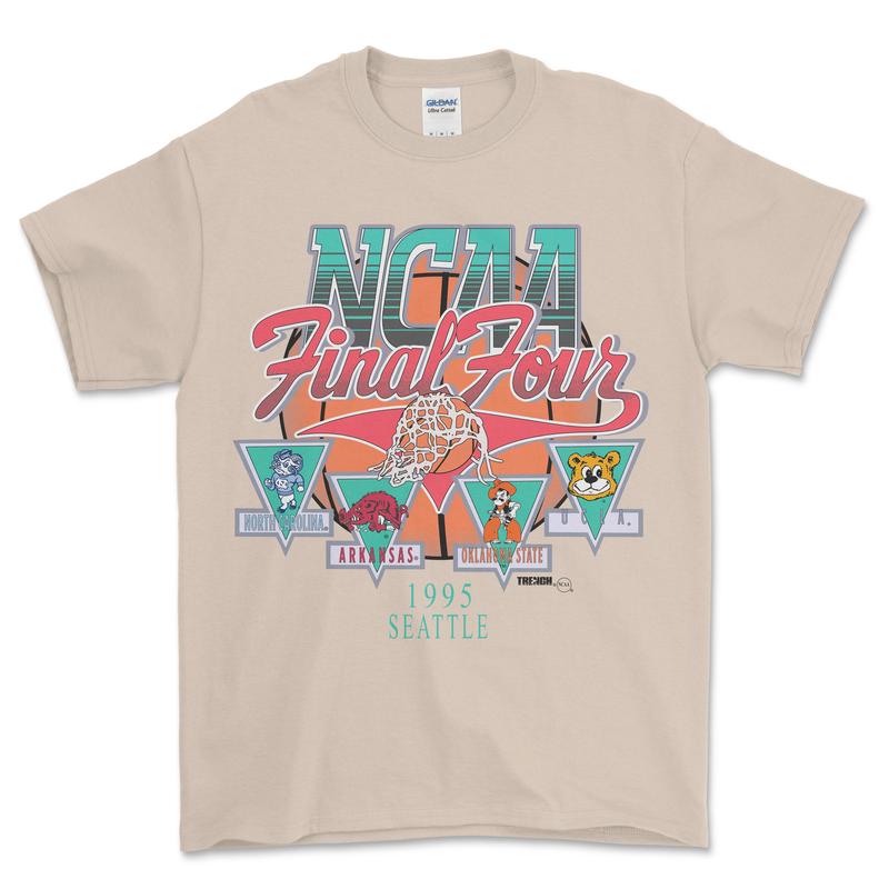 1995 NCAA Final Four Seattle T-Shirt, graphic vintage sports tees for men
