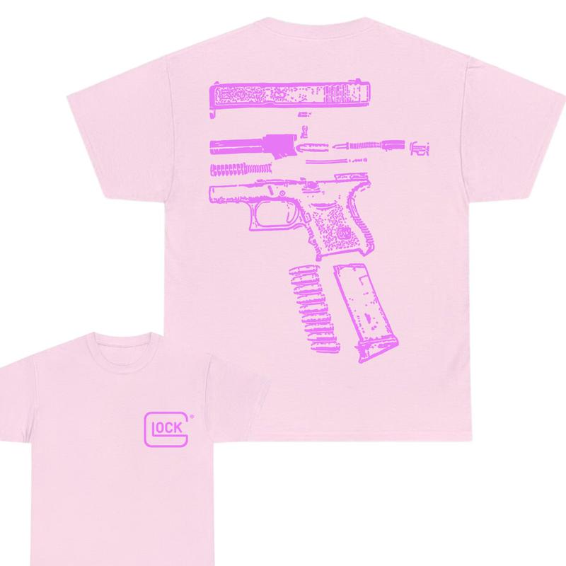 Glock Tshirt - 2 Side Tee - Glock Tee - Full Color - Menswear Top - Unisex Tee, Gift For Men , Gift For Women