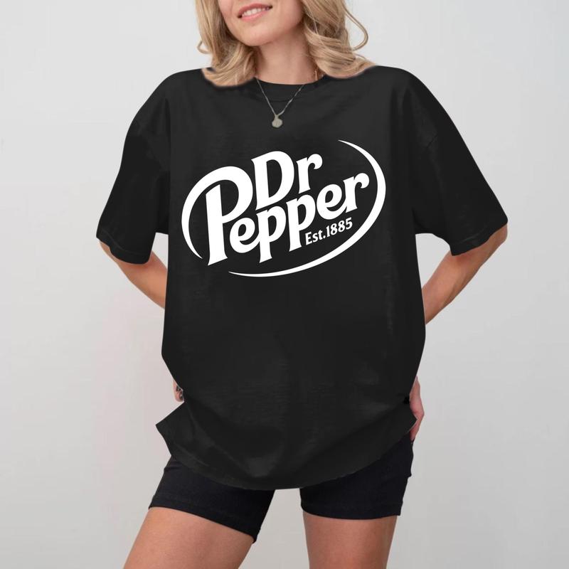 Dr. Pepper T-Shirt, Est. 1885 Vintage Graphic Tee, Unique Soft Drink Fashion Apparel, Quirky Gift for Soda Lovers around the World