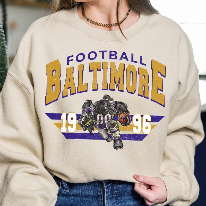 Unisex Baltimore Vintage Football Sweatshirt, Maryland Terrapins Football NCAA Sweatshirt, Navy Midshipmen Football NCAA Sweatshirt, Penn State Nittan