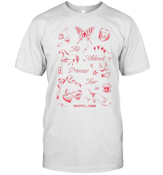 Limited Chappell Roan Midwest Princess 2024 Tour Shirt