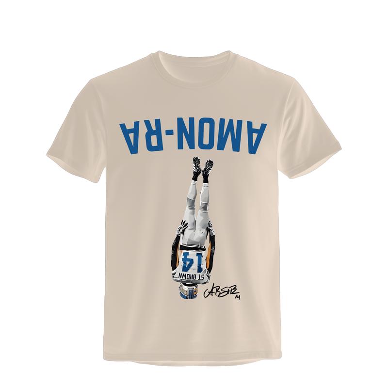AmonRa St Brown Detroit Headstand Shirt, Lions Fan Gift, Funny Detroit Football Shirt