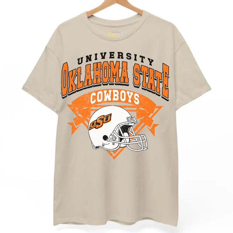Oklahoma State Cowboys Vintage Football NCAA Sweatshirt - Tshirt - Hoodie, Oklahoma State University Unisex Football NCAA Shirt, Unisex Vintage NCAA S