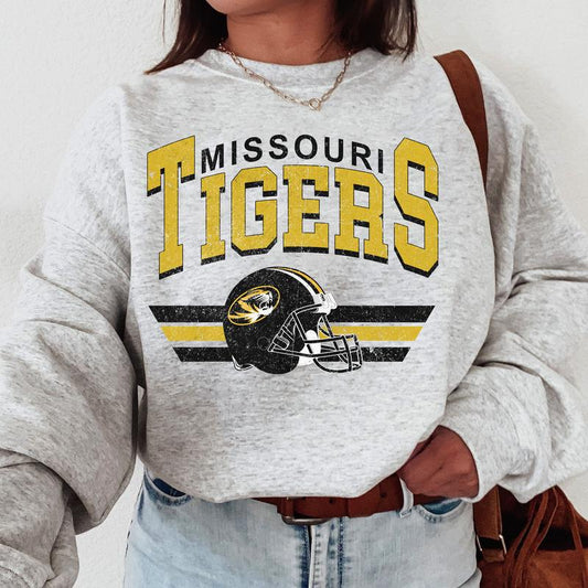 Missouri Tigers Vintage Football NCAA Sweatshirt, Vintage University Of Missouri Sweatshirt, Unisex Vintage Sweatshirt NCAA, Classic Sport Sweatshirt, Gifts For Football Fan Sport