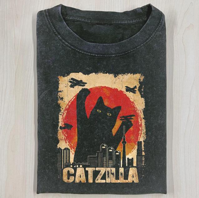 CATZILLA SHIRT, Funny Halloween Shirt, Unisex T-Shirt, Gift For Men Women