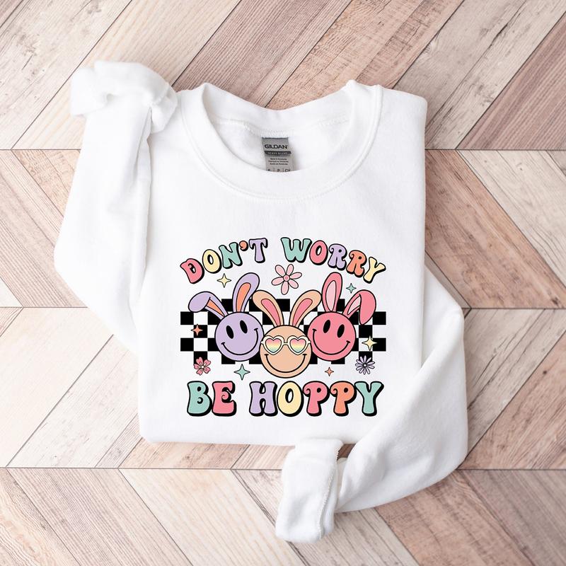 Easter Don't Worry Be Hoppy Sweatshirt, Hoodie, T-shirt, Easter Shirt, Cute Easter Gifts, Peeps Shirt