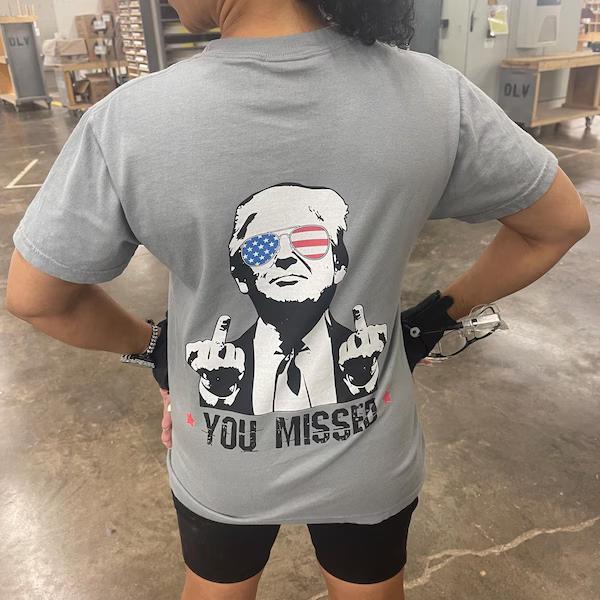 Western Trump Cowboy You Missed Flag Back Hoodie - 2 Side - Trendy Styles Available - Extensive Size Options - Multiple Colorways - Iconic Styles - Cross-gender Fashion