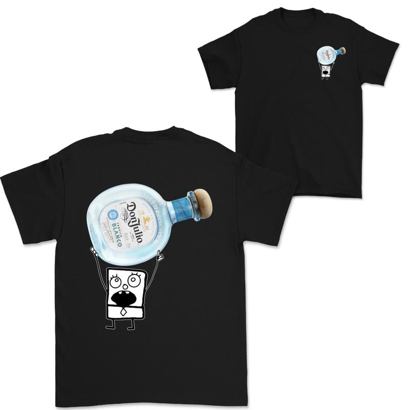 Doodlebob Don Julio Blanco Tequila  2 Sided T-Shirt, Funny Drinking T-Shirt, Summer T-Shirt, Full Color T-Shirt, Unisex T-Shirt, For Men, For Women, Gift For All Menswear Top