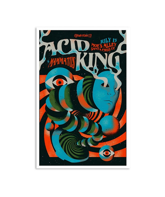 July 15 Acid King Moe's Alley Santa Cruz, California Tour 2023 Poster