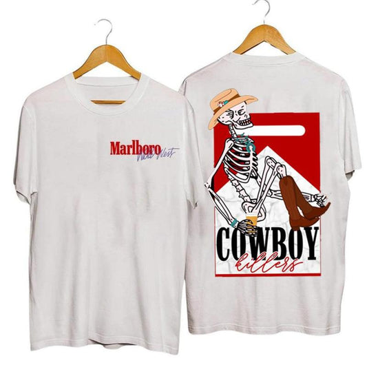 Vintage Marlboro Cowboy Wild West Shirt, Cowboy Killer Shirt, Boho Shirt, Unisex T-Shirt, Full Color, For Men, For Women