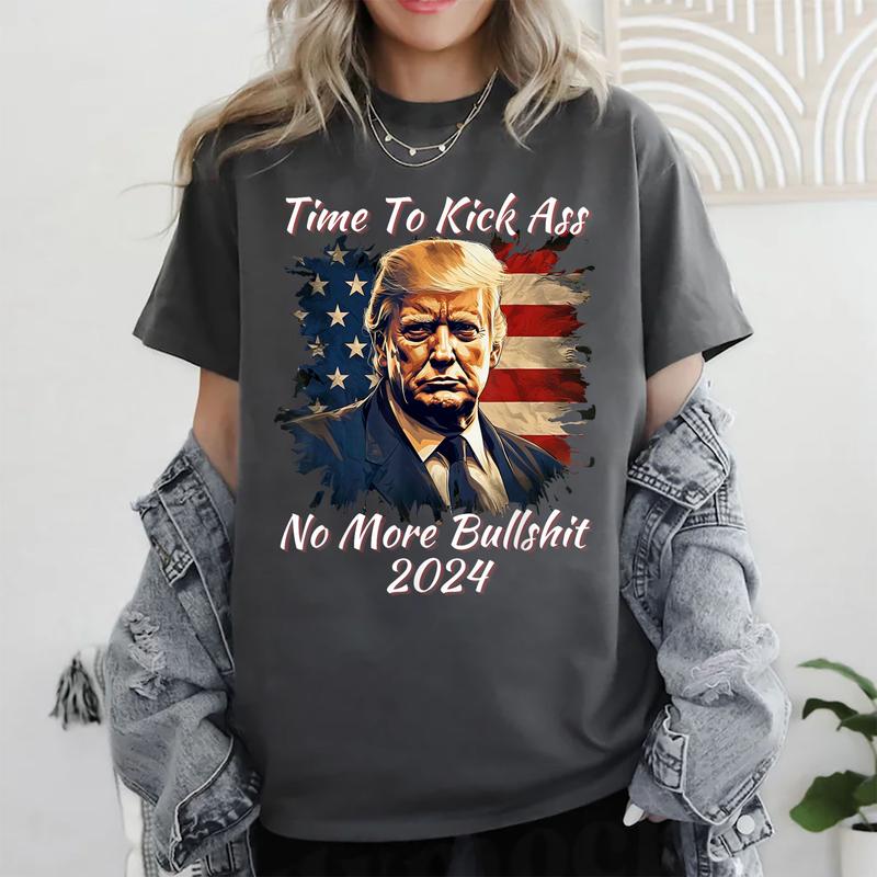 Donald Trump My President 2024 America Mug Shot Flag Funny T-Shirt