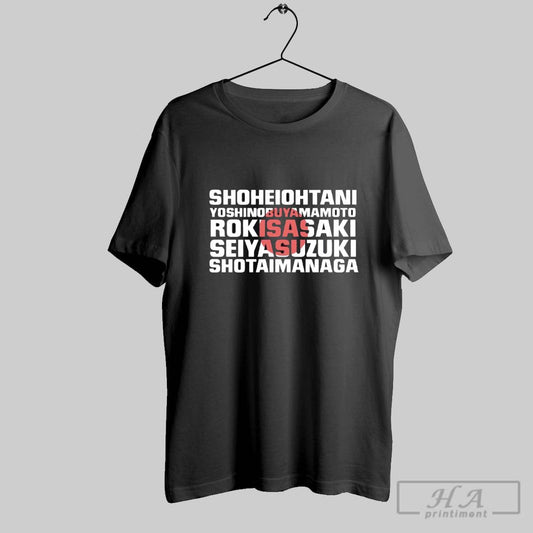 Shohei Ohtani Yoshinobu Yamamoto Roki Sasaki Seiya Suzuki Shota Imanaga Japan Players Shirt