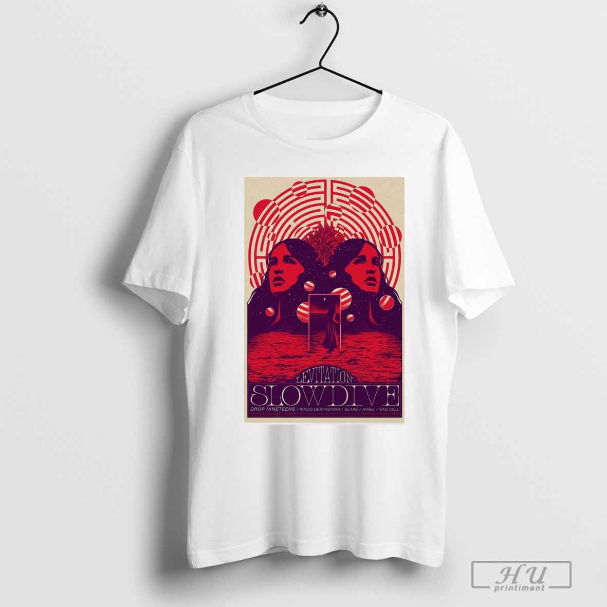 Poster SlowDive Nov 3-2024 Various Venues In Austin TX Tour T-shirt