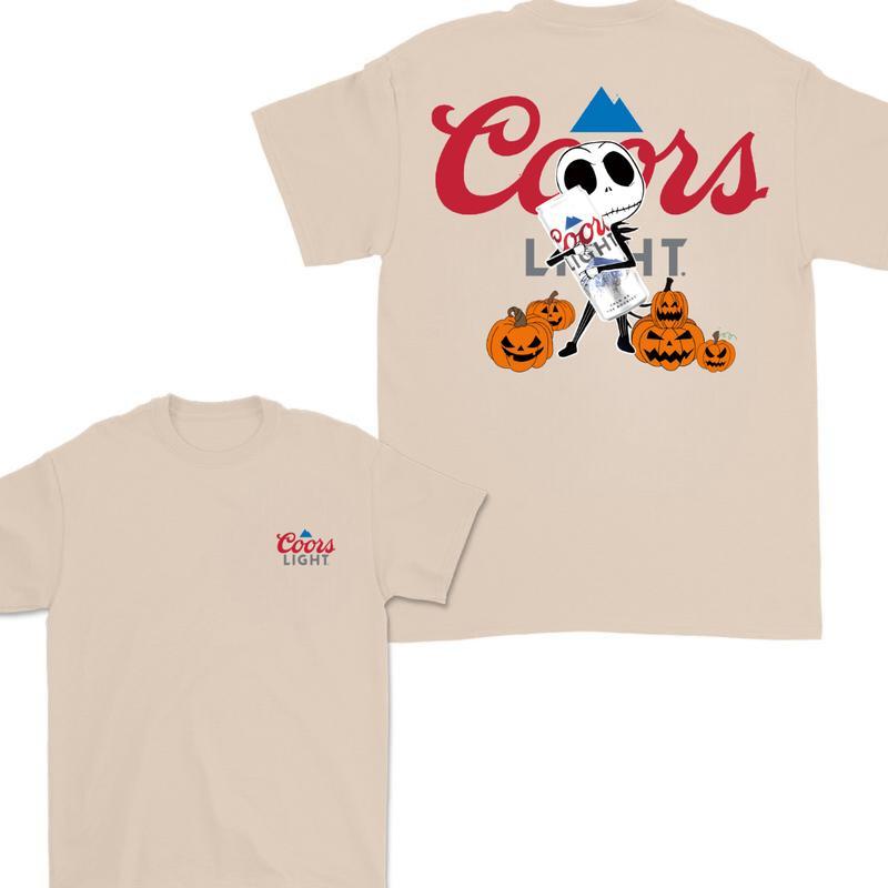 Jack Hug Coors Light Halloween 2 Sides T-shirt, Coors Light T-shirt , Coors Light Halloween T-shirt, Classic Cotton Unisex, High-Quality Printing, All