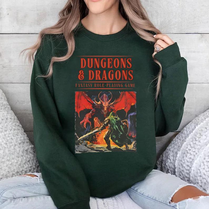 Dungeons and Dragons Vintage Inspired Sweatshirt, Vintage Dungeons and Dragons 1974 shirt, DnD shirt, Dungeon Master shirt, DnD gift shirt